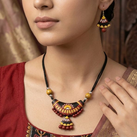 Handmade Terracotta Jewellery Set